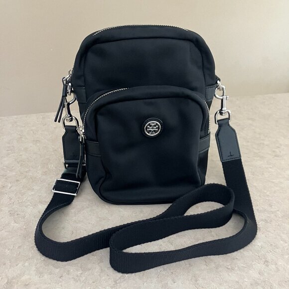 Tory Burch Virginia Black Nylon Camera Bag - Picture 2 of 5